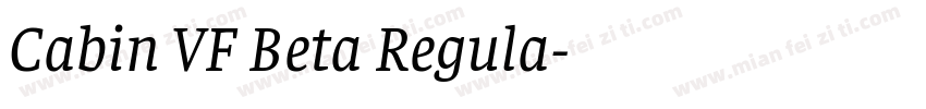 Cabin VF Beta Regula字体转换